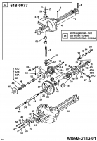 Ersatzteile MTD Rasentraktor 11.5/32 Typ: 135C450D678  (1995) Getriebe 618-0077 