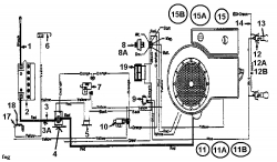 Ersatzteile MTD Rasentraktor 12/91 Typ: 132-450E653  (1992) Schaltplan Einzylinder 