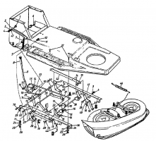 Ersatzteile MTD Rasentraktor 12/91 Typ: 132-450E653  (1992) Mähwerksaushebung 