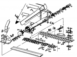 Ersatzteile Gutbrod Balkenmäher BM 100-2/G Typ: 07507.01  (1992) Mähantrieb, Mähbalken