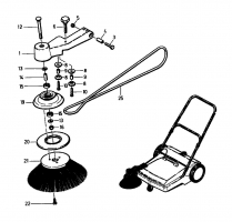 Ersatzteile Gutbrod Handkehrmaschinen B 77 Typ: 02067.03  (1993) Seitenbesen