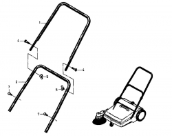 Ersatzteile Gutbrod Handkehrmaschinen B 77 Typ: 02067.03  (1993) Holm