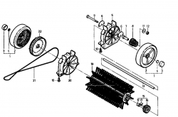 Ersatzteile Gutbrod Handkehrmaschinen B 55 Typ: 02067.04  (1993) Kehrwalze