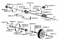 Ersatzteile Gutbrod Motormäher mit Antrieb HB 48 RL Typ: 02815.01  (1993) Getriebe, Räder