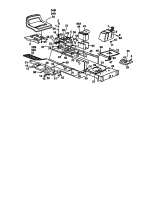 Ersatzteile MTD Rasentraktor 11/30 Typ: 133C679C600  (1993) Rahmen, Sitz, Tank 