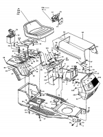 Ersatzteile Raiffeisen Rasentraktoren 12 N Typ: 134I471E628  (1994) Armaturenbrett, Motorhaube, Sitzwanne