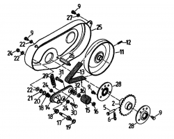Ersatzteile Gutbrod Balkenmäher BM 107 Typ: 07517.03  (1994) Fahrantrieb