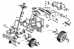 Ersatzteile Gutbrod Rasentraktoren Sprint 1002 E Typ: 02840.08  (1994) Hinterachse, Lenkung, Räder