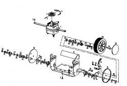 Ersatzteile Fair Line Motormäher mit Antrieb BA 450 Typ: 04025.03 (1994) Getriebe, Höhenverstellung, Räder
