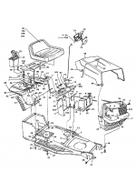 Ersatzteile MTD Rasentraktor 11.5/32 Typ: 135C450D678  (1995) Armaturenbrett, Motorhaube, Sitzwanne 