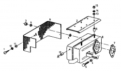 Ersatzteile Gutbrod Balkenmäher BM 100-2/G Typ: 07508.06  (1995) Auspuff