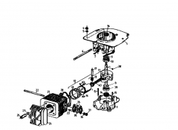 Ersatzteile Gutbrod Balkenmäher BM 100-2/G Typ: 07508.06  (1995) Kurbelgehäuse, Zylinder