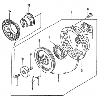 Ersatzteile Gutbrod Balkenmäher BM 107 Typ: 07517.05  (1995) Reversierstarter