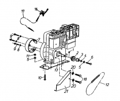 Ersatzteile Gutbrod Balkenmäher BM 91 Typ: 07517.04  (1995) Keilriemen, Motor, Tank