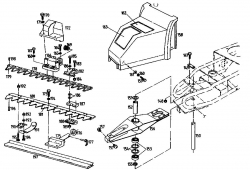Ersatzteile Gutbrod Balkenmäher BM 710 Typ: 07515.03  (1995) Mähantrieb, Mähbalken