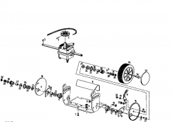 Ersatzteile Kmg Motormäher mit Antrieb KMG 46 BA Typ: 04025.06  (1995) Getriebe, Höhenverstellung, Räder