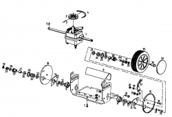 Ersatzteile Diana Motormäher mit Antrieb 45 BA Typ: 04025.04 (1995) Getriebe, Höhenverstellung, Räder