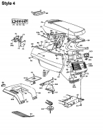 Ersatzteile MTD Rasentraktor 12/76 HN Typ: 134K671C638  (1994) Armaturenbrett, Motorhaube 4-Style, Sitzwanne 