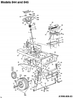 Ersatzteile MTD Gartentraktor U 845 H Typ: 144U845H678  (1994) Vorderachse 