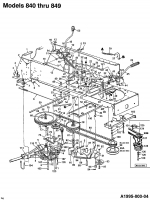 Ersatzteile MTD Gartentraktor U 845 H Typ: 144U845H678  (1994) Fahrantrieb 