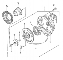 Ersatzteile Gutbrod Balkenmäher BM 107 Typ: 07517.05  (1996) Reversierstarter