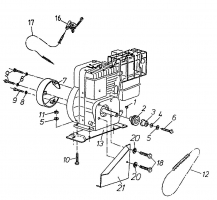 Ersatzteile Gutbrod Balkenmäher BM 91 Typ: 07517.04  (1996) Keilriemen, Motor, Tank