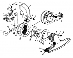 Ersatzteile Gutbrod Laubbläser, Laubsauger LS 76-50 Typ: 04201.01  (1996) Saugdüse, Trichter