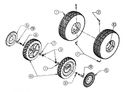 Ersatzteile Gutbrod Laubsauger mit Häckselfunktion LSH 66-80 Typ: 04201.04  (1996) Räder