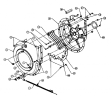 Ersatzteile Gutbrod Laubsauger mit Häckselfunktion LSH 66-80 Typ: 04201.04  (1996) Messerträgergehäuse