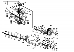 Ersatzteile Gutbrod Motormäher mit Antrieb Eco BR Typ: 04033.03  (1995) Getriebe, Räder