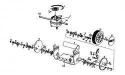 Ersatzteile Golf Motormäher mit Antrieb Golf BRL Typ: 04054.04 (1996) Getriebe, Höhenverstellung, Räder
