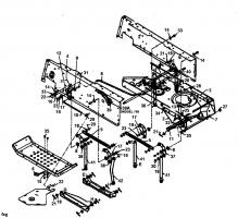 Ersatzteile MTD Rasentraktor E 160 Typ: 13AR765N678  (1997) Mähwerksaushebung 