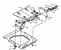 Ersatzteile Lawnflite Rasentraktoren 906 Typ: 13XO765N611  (1997) Sitzträger