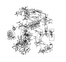 Ersatzteile MTD Rasentraktor H 130 Typ: 136N695F678  (1996) Elektromagnetkupplung, Fahrantrieb, Motorkeilriemenscheibe 
