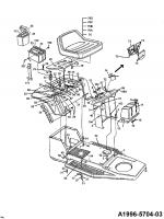 Ersatzteile MTD Rasentraktor J 130 Typ: 04207.01  (1996) Batterie, Sitz, Sitzwanne, Tank 