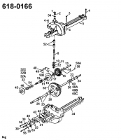 Ersatzteile MTD Rasentraktor 11.5/32 Typ: 135C450D678  (1995) Getriebe 618-0166 