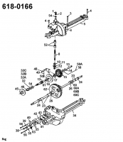 Ersatzteile Raiffeisen Rasentraktoren RMS 11-81 Typ: 135C451D628  (1995) Getriebe 618-0166