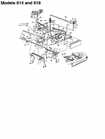 Ersatzteile MTD Rasentraktor F 145 Typ: 136M615G678  (1996) Mähwerksaushebung 