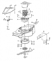 Ersatzteile MTD Elektro Rasenmäher ohne Antrieb E 46 Typ: 04066.01  (1997) Elektromotor, Messer 
