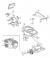 Ersatzteile MTD Benzin Rasenmäher ohne Antrieb GE 46 Typ: 04062.01  (1997) Grundgerät 