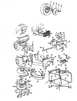Ersatzteile Zubehör Garten- und Rasentraktoren Grasfangeinrichtung für 30/76cm Heckauswurf, 8-Stern Messerscheibe, Frontgewicht Typ: 190-0380  (1997) Grasfangkorb