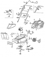 Ersatzteile Gutbrod Elektromäher HE 33 Typ: 02821.07  (1997) Grundgerät