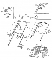 Ersatzteile Gutbrod Elektromäher HE 42 L Typ: 04030.03  (1997) Grasfangkorb, Holm