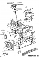 Ersatzteile MTD Gartentraktor G 185 Typ: 14AJ845H678  (1998) Vorderachse 