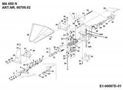Ersatzteile Zubehör Einachser Mähermittelantrieb MA 650 N für 550-750 Typ: 00705.02  (1992) Grundgerät