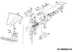Ersatzteile Zubehör Einachser Mähermittelantrieb MA 650 P für 550-750 Typ: 00705.03  (1995) Grundgerät
