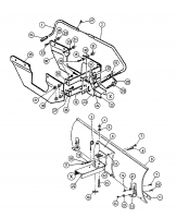 Ersatzteile Zubehör Garten- und Rasentraktoren Räumschild für 600 Serie Kastenrahmen Typ: OEM-190-620  (2000) Grundgerät