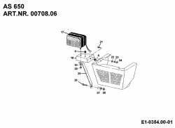 Ersatzteile Zubehör Einachser Arbeitsscheinwerfer, Elektroschalter AS 650 für 550-750 Typ: 00708.06  (1992) Grundgerät