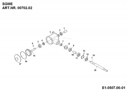 Ersatzteile Zubehör Einachser Schlegelmähwerk SGME für 550-750 Typ: 00702.02  (1995) Getriebe