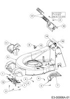 Cub Cadet Ersatzteile Motormäher mit Antrieb XM2 DR46s 12ABYADQ603  (2018) Leitstück hinten, Mähwerksgehäuse, Stange für Heckklappe, Seitenverkleidungen
